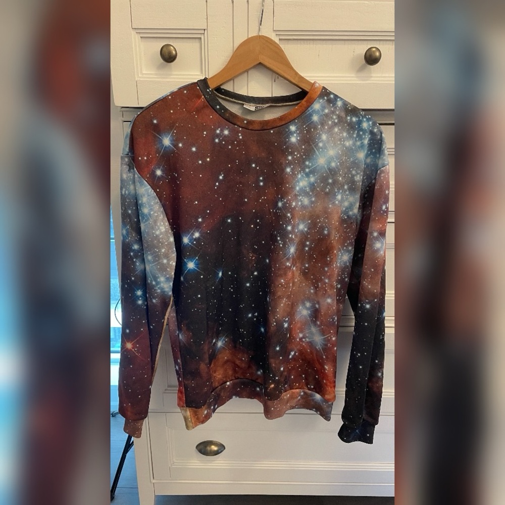 Mr. Gugu & Miss Go Unisex Galaxy Print Sweater